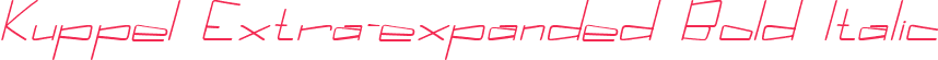 Kuppel Extra-expanded Bold Italic